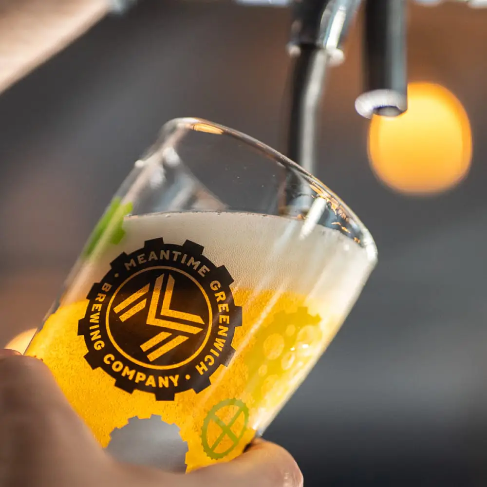 A photo of a pint of Meantime being poured